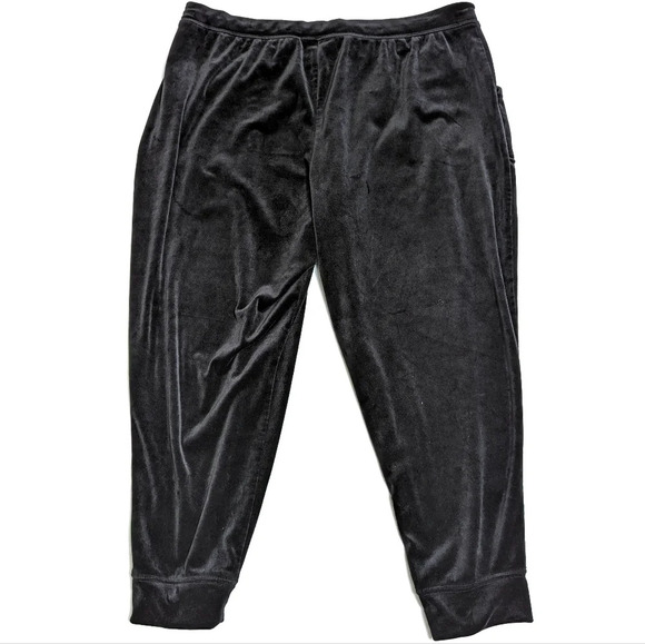 House Of Harlow 1960 Black Velour Jogger Pants 2X - Picture 3 of 8